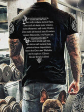 Herren Viking bedrucktes Kurzarm-T-Shirt zartstils